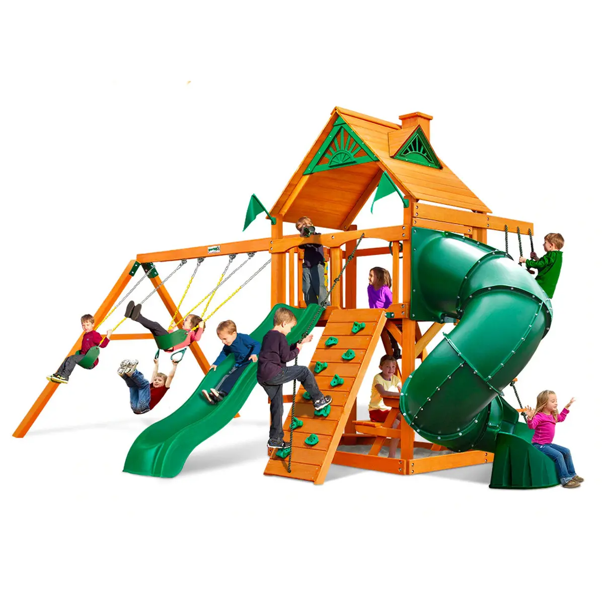 Mountaineer Ap Wooden Swing Set 1