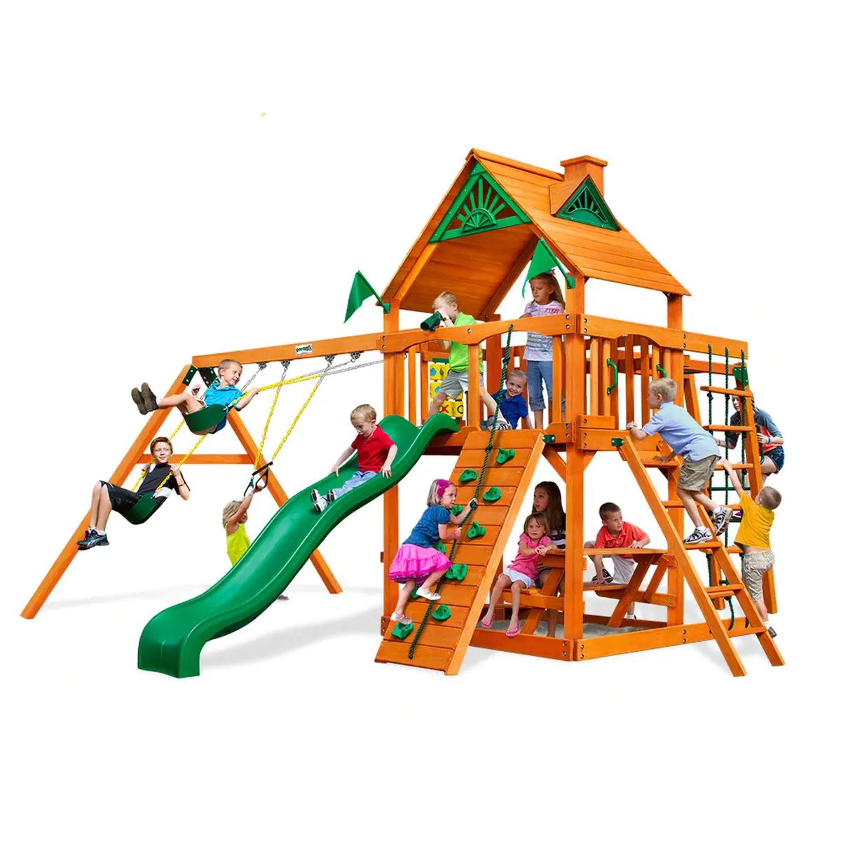 Navigator Ap Deluxe Wooden Swing Set 1