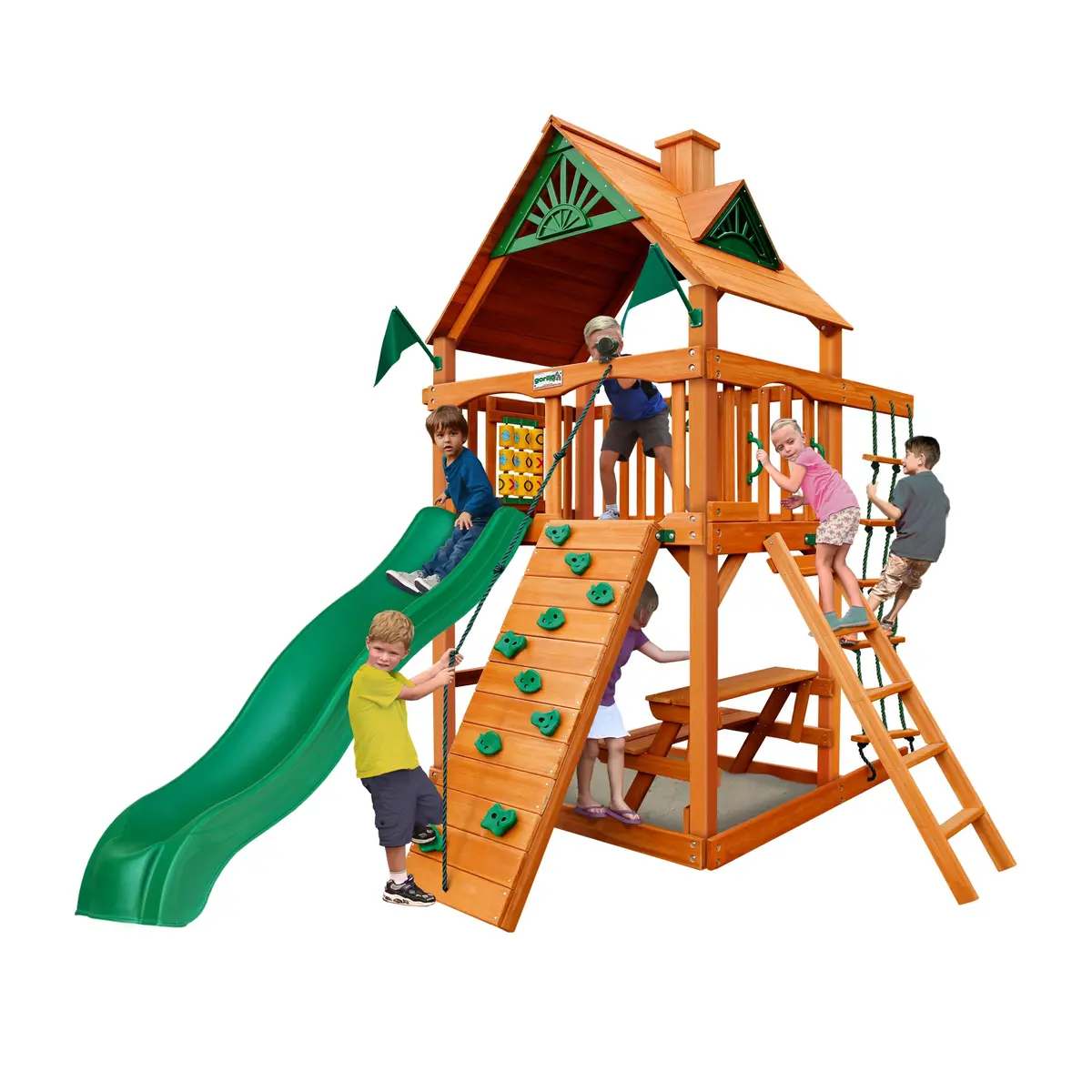 Chateau Tower Ap Wooden Swing Set 1