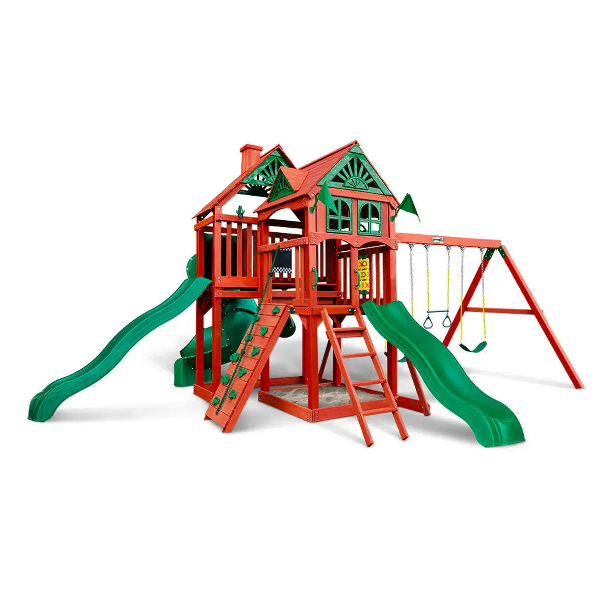 Five Star Deluxe Wooden Swing Set 1