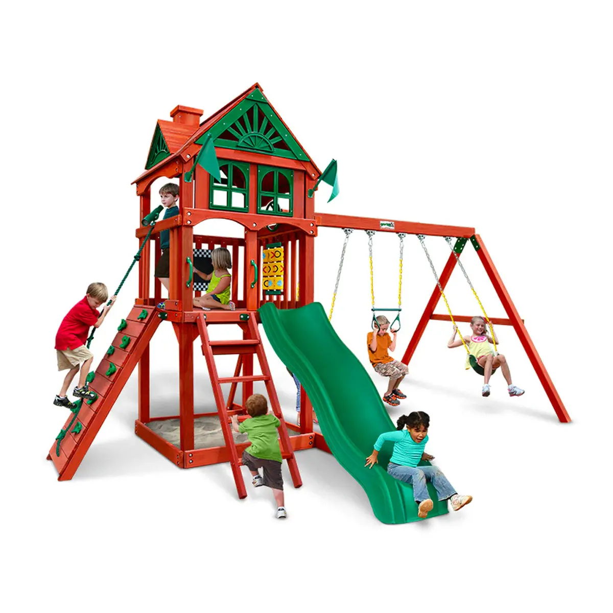 Five Star Ii Wooden Swing Set 1