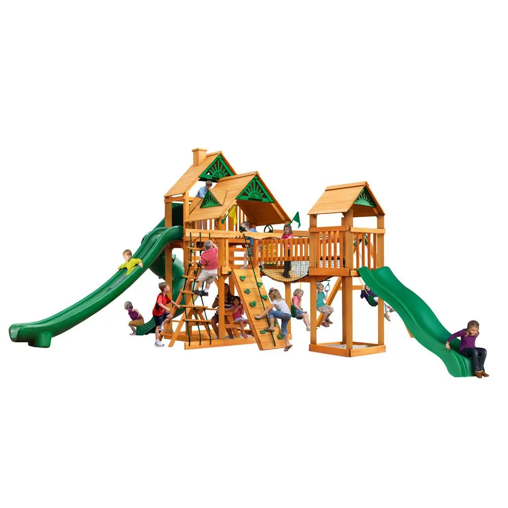 Treasure Trove Ii Ap Wooden Swing Set 1