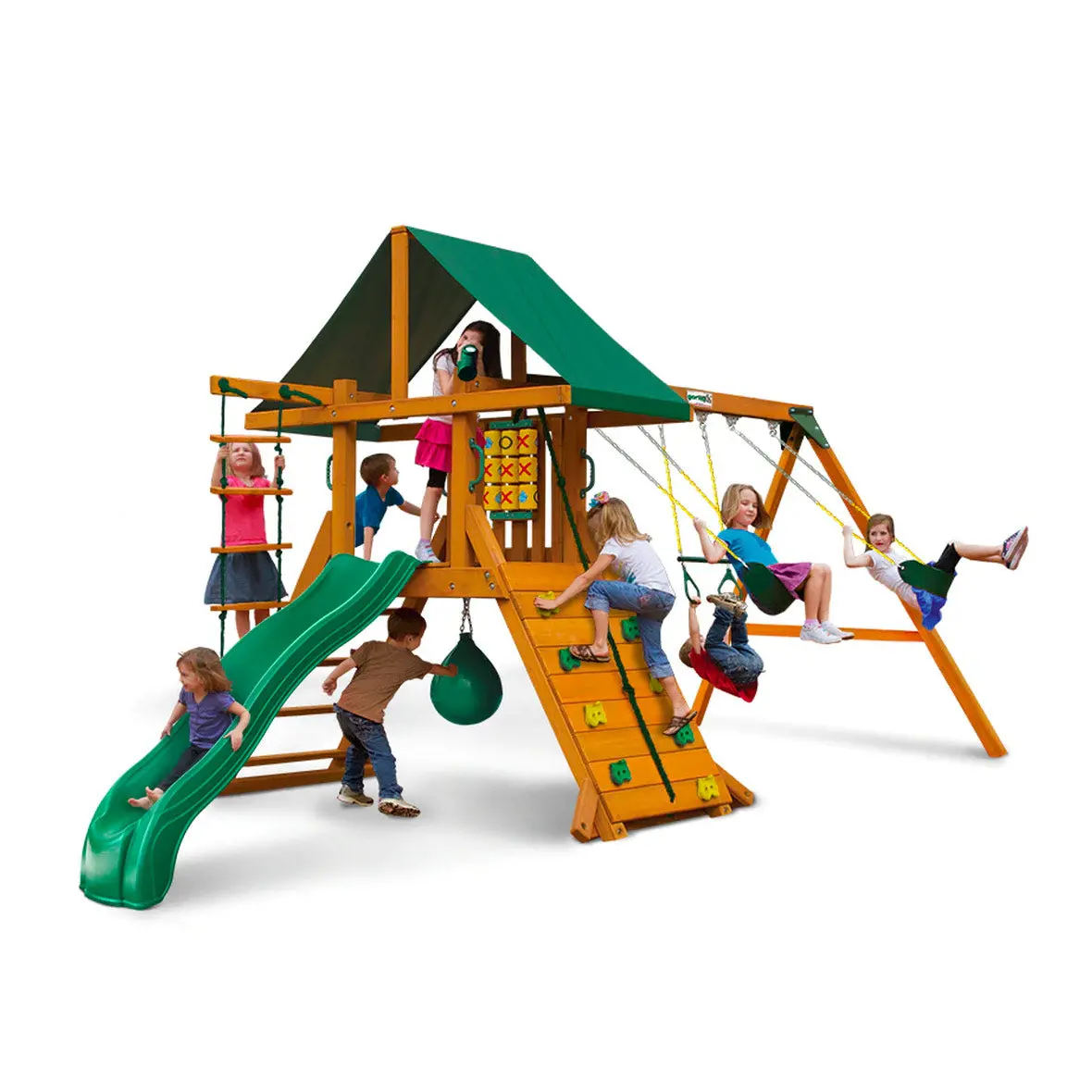 High Point Wooden Swing Set 1
