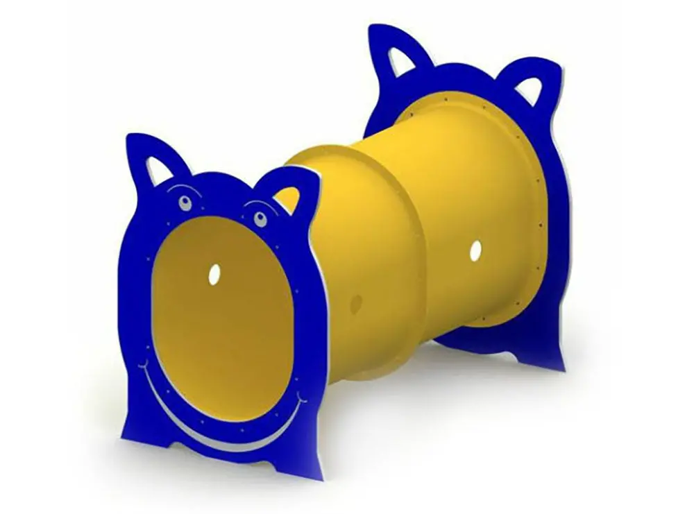 Double Straight Fun Crawl Tube With Animal Faces 1