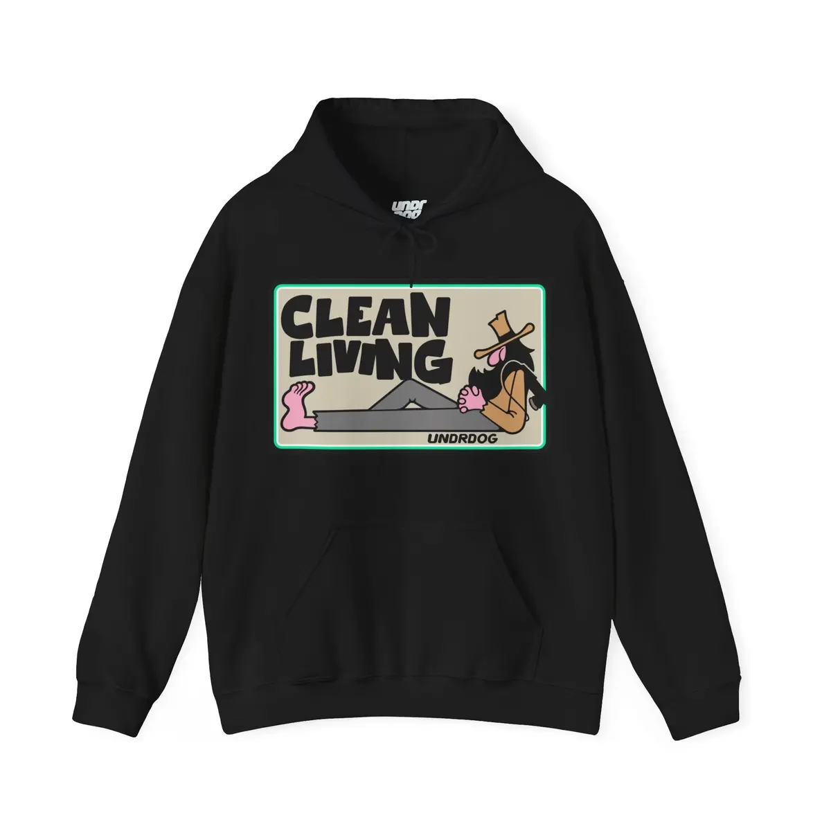 Clean Living By Undrdog V3 Polisher Heavy Blend™ Hooded Sweatshirt 3