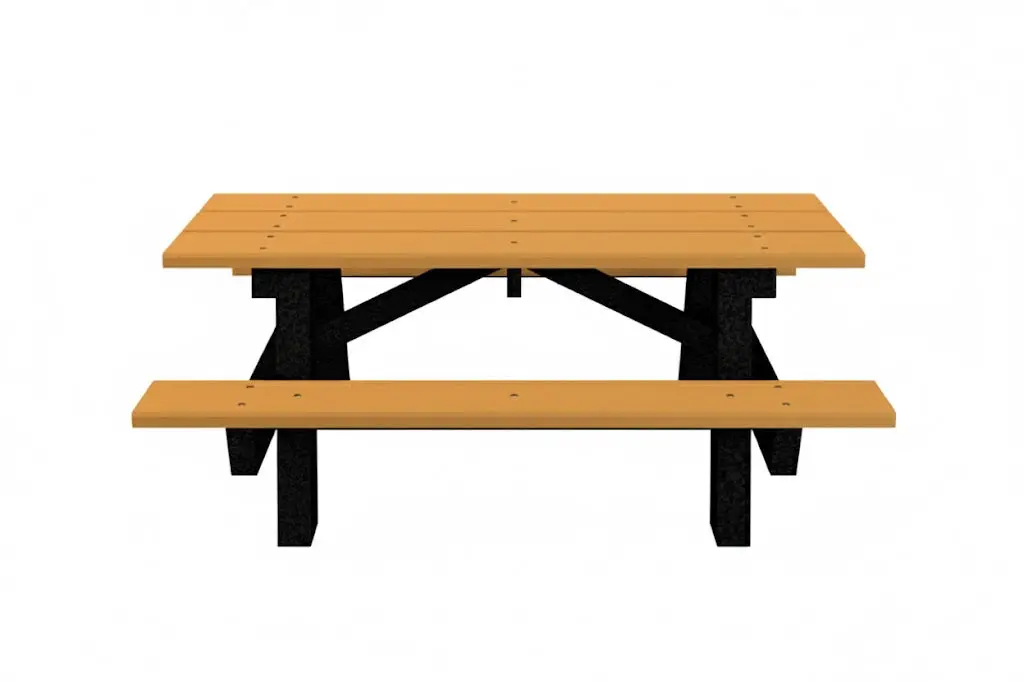 A Frame Recycled Plastic Table 1