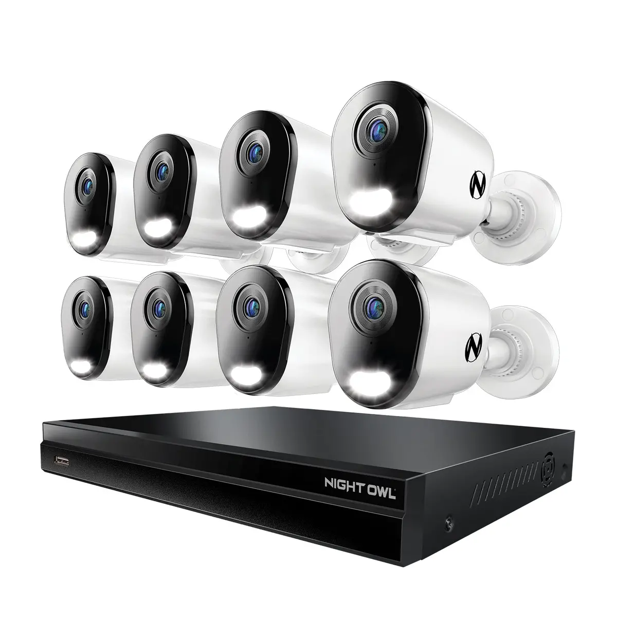 2-Way Audio 32 Channel 12Mp Nvr With 8Tb Hdd And 8 Wired Ip 4K Deterrence Cameras 1