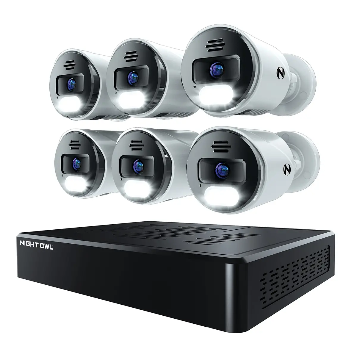 Power Over Ethernet 12 Channel Nvr Security System With 2Tb Hard Drive And 6 Wired Ip 4K Deterrence Cameras 1