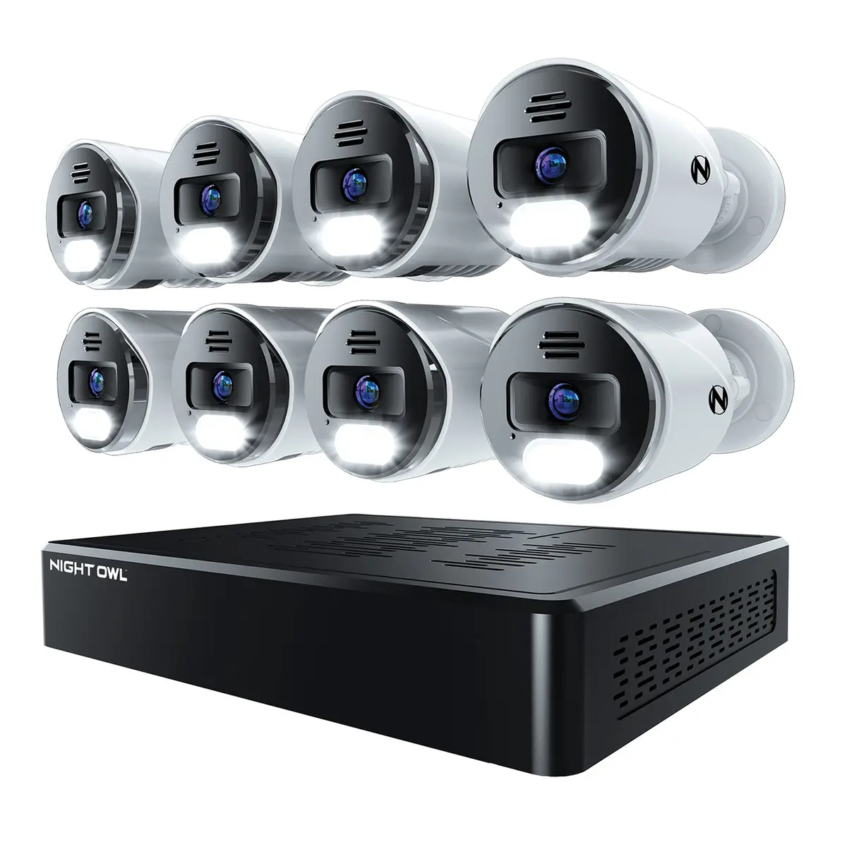 Power Over Ethernet 12 Channel Nvr Security System With 2Tb Hard Drive And 8 Wired Ip 4K Deterrence Cameras 1