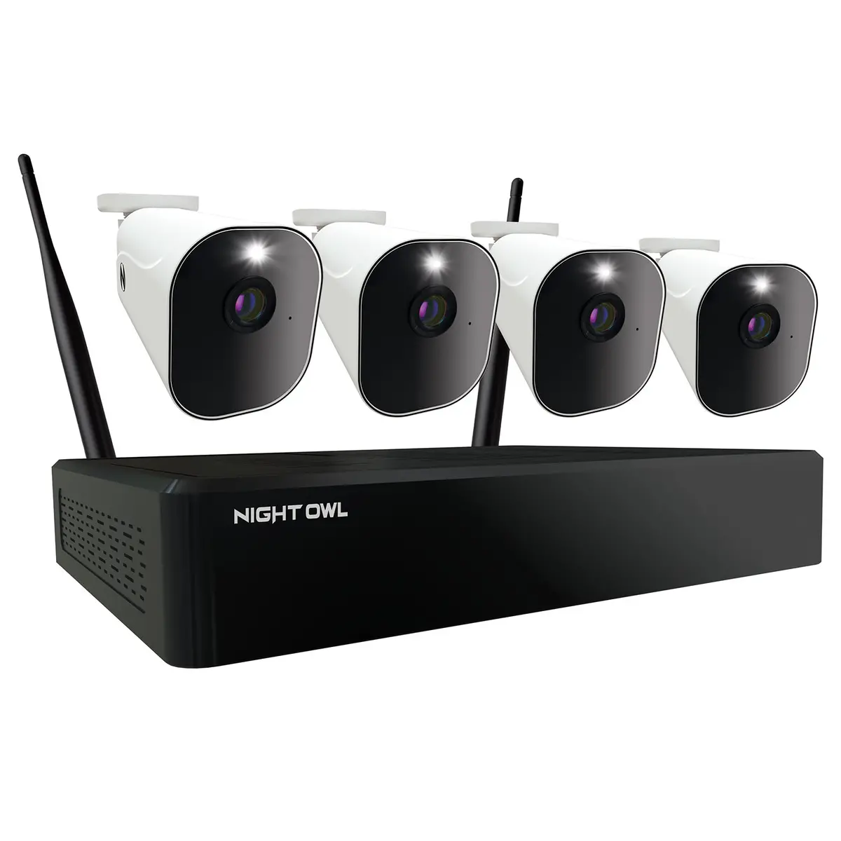 10 Channel 4K Wi-Fi Nvr Security System With 1Tb Hard Drive And 4 Wire Free 1080P Deterrence Cameras With 2-Way Audio 1