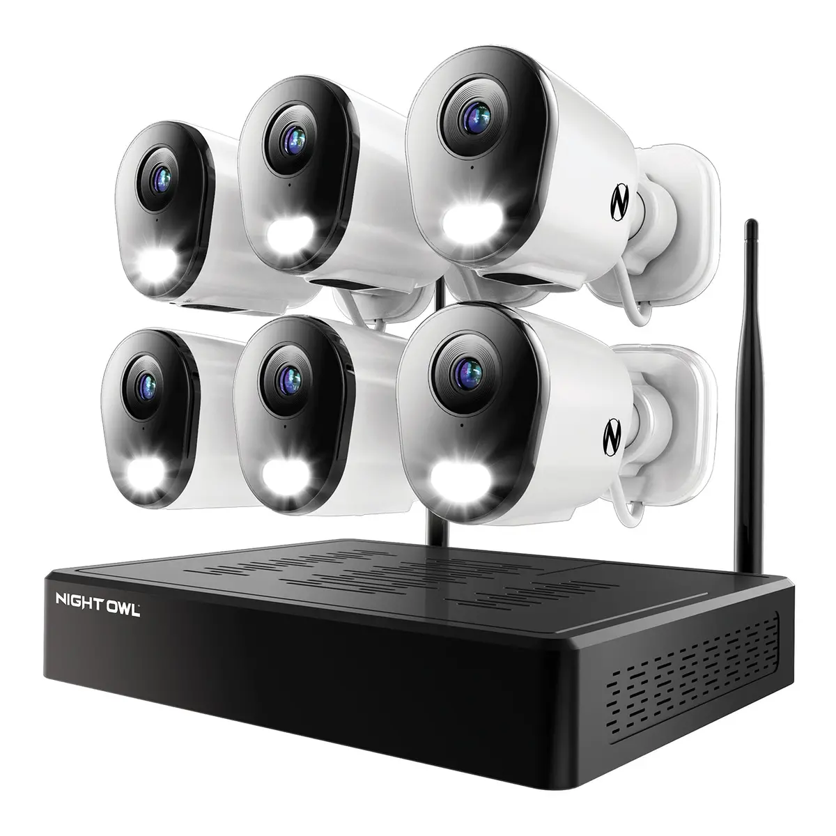 10 Channel 4K Wi-Fi Nvr Security System With 1Tb Hard Drive And 6 Wi-Fi Ip 4K Deterrence Cameras With 2-Way Audio 1