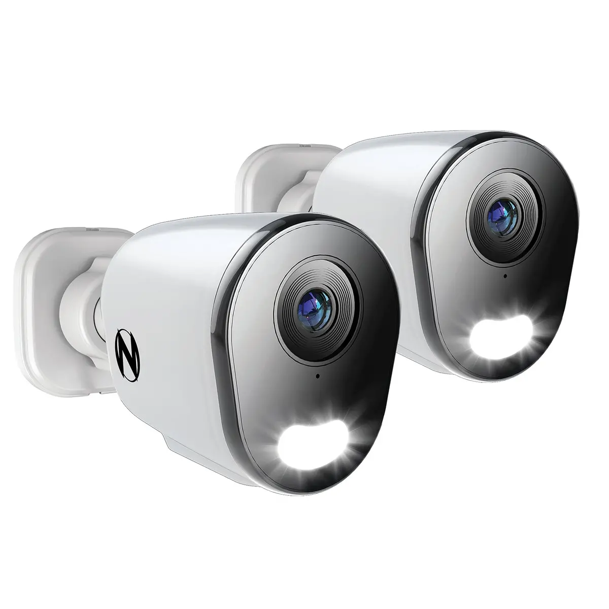 Add On Wired Ip 4K+ 12Mp Deterrence Camera With 2-Way Audio - 2 Pack - White 1