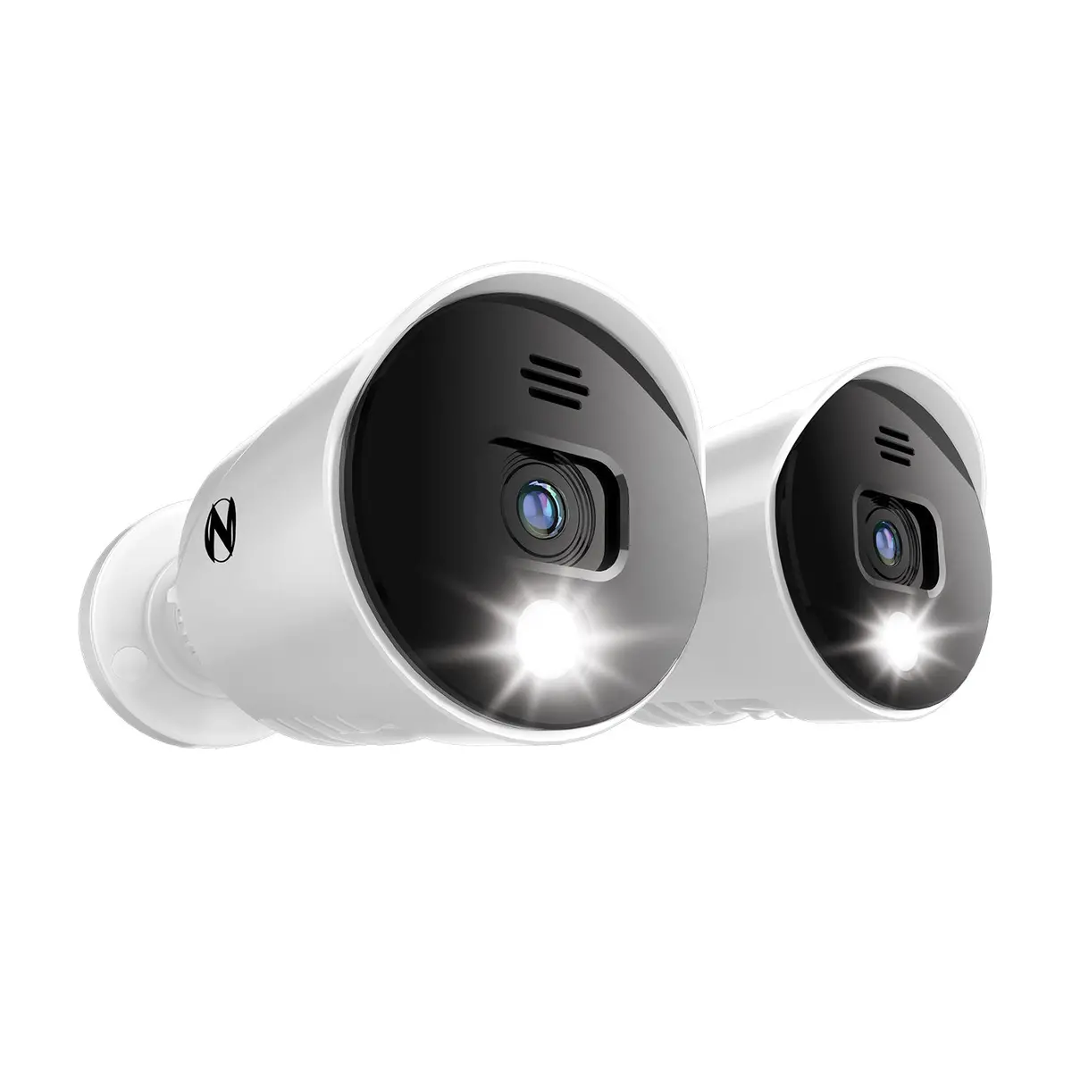Refurbished Add On Wired 4K Spotlight Cameras With Audio Alerts And Sirens - 2 Pack - White 1