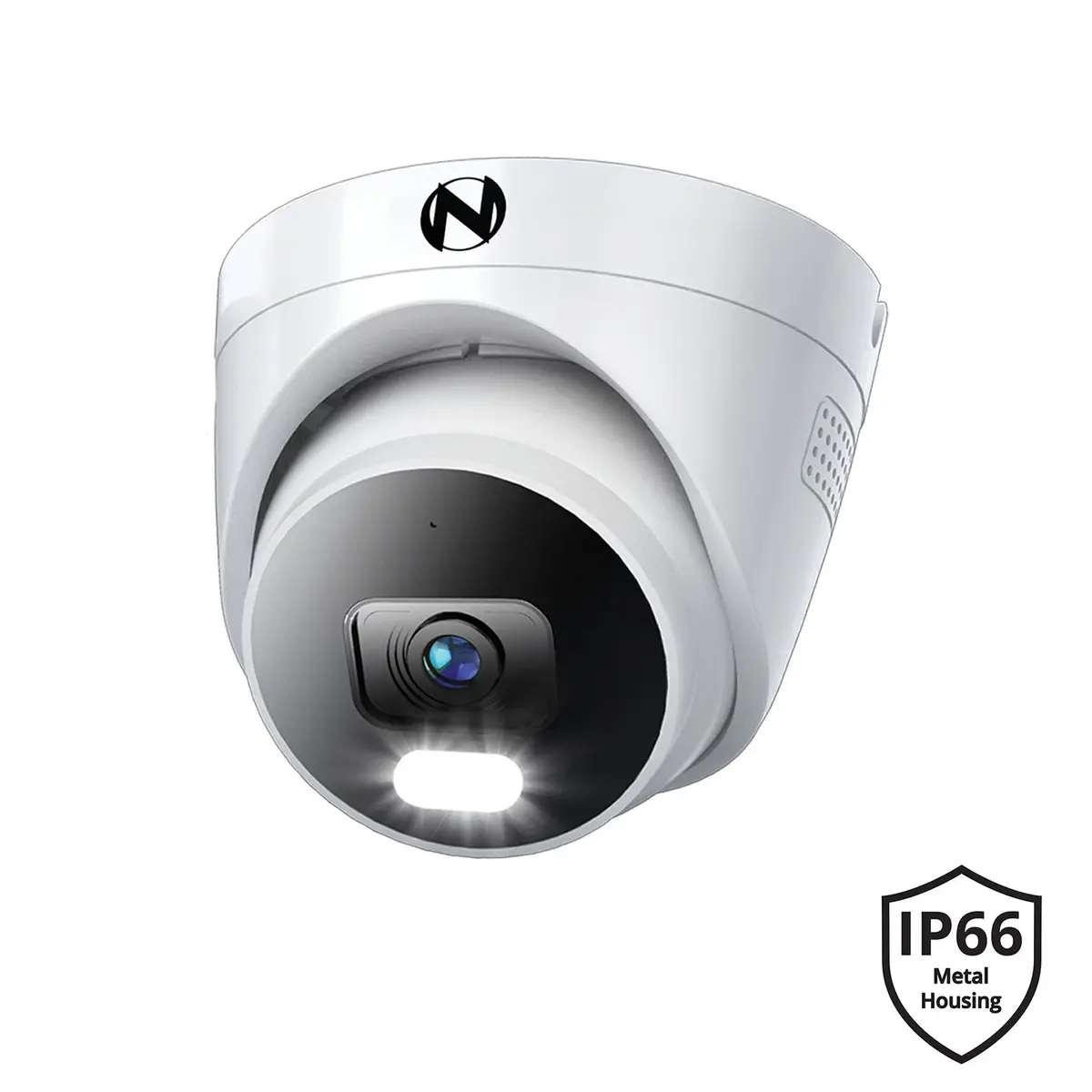 Ruggedized Add On Wired Ip 4K Deterrence Dome Camera With 2-Way Audio - White 1