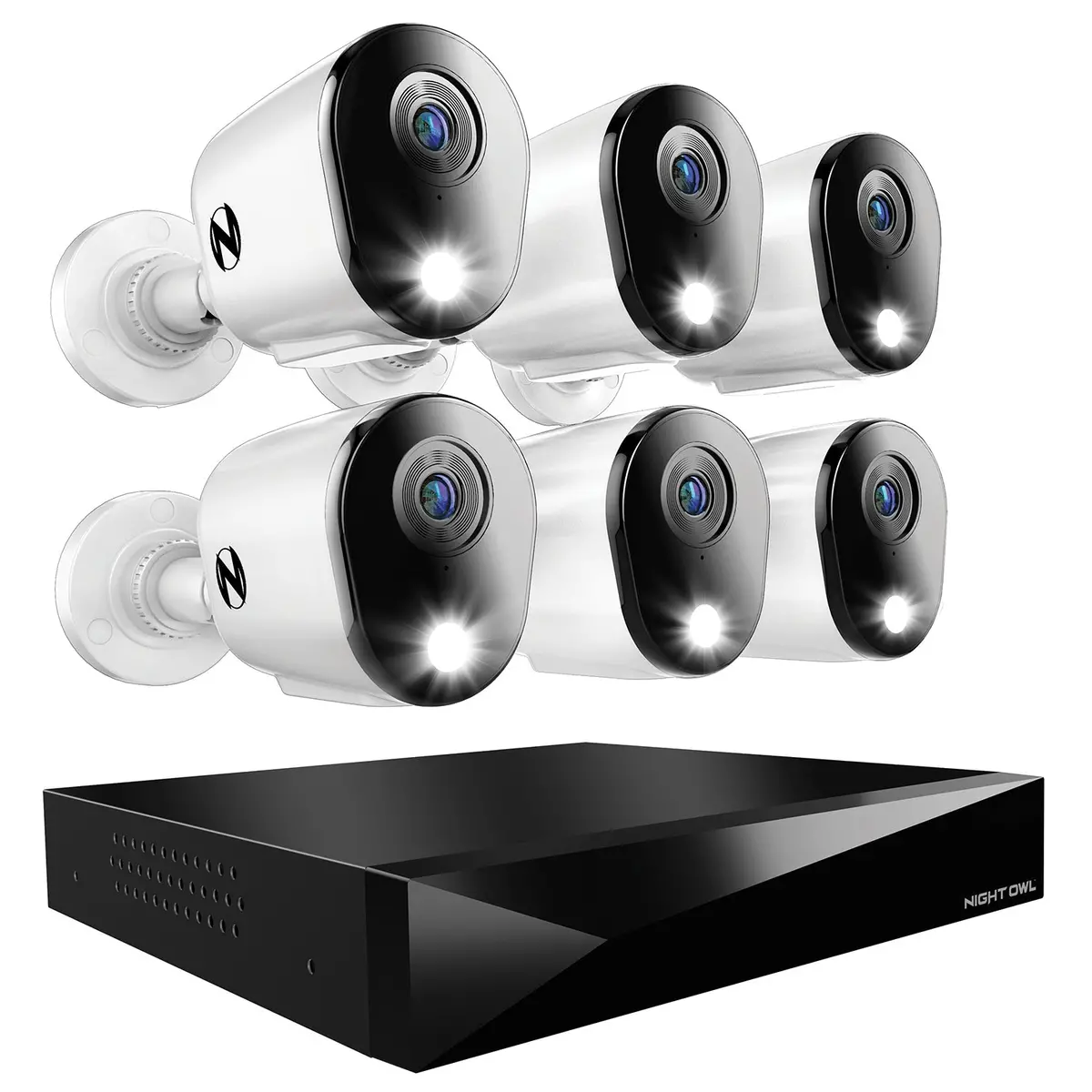 2-Way Audio 12 Channel Dvr Security System With 1Tb Hard Drive And 6 Wired 2K Deterrence Cameras 1