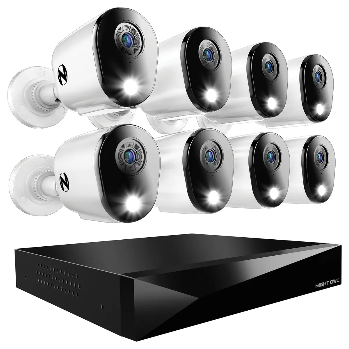 2-Way Audio 12 Channel Dvr Security System With 2Tb Hard Drive And 8 Wired 2K Deterrence Cameras 1
