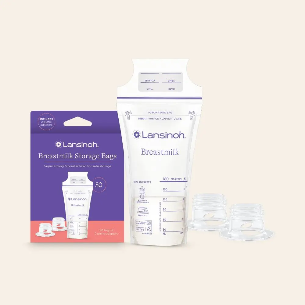 Breastmilk Storage Bags 6Oz (50Ct) With 2 Pump Adapters 1