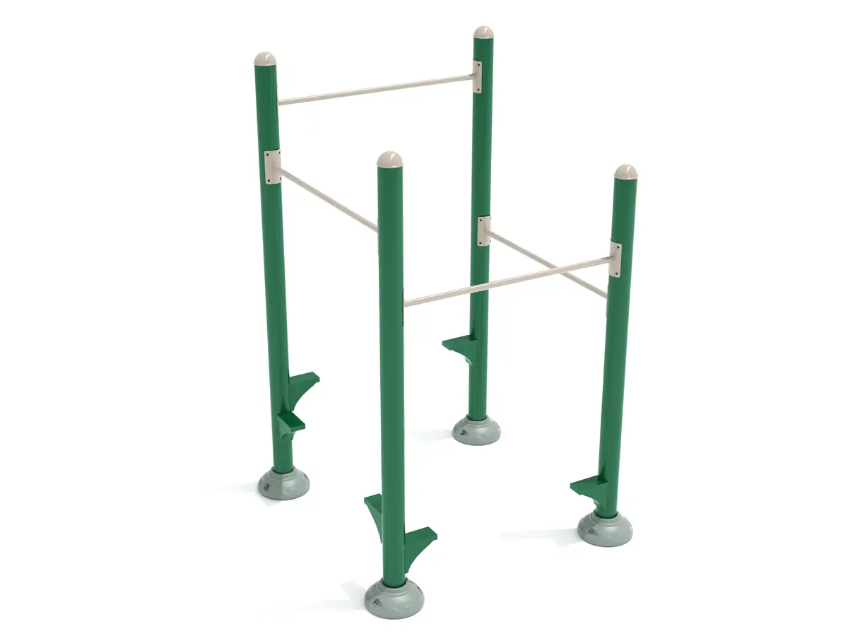 Inclined Quadruple Station Chin Up Bars 1