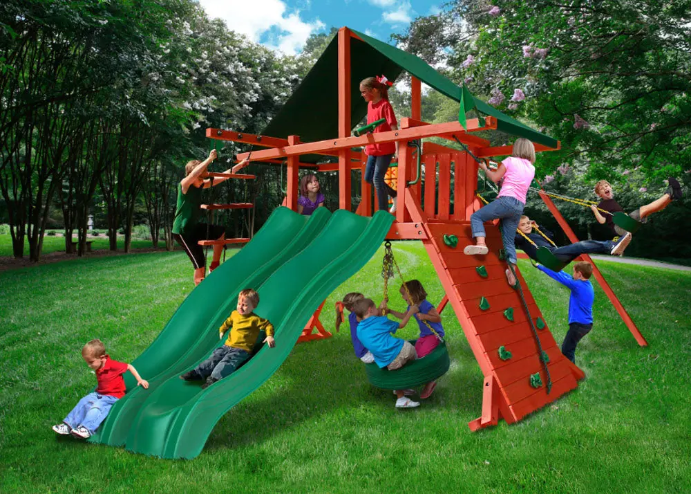 Sun Climber Extreme Wooden Swing Set 1