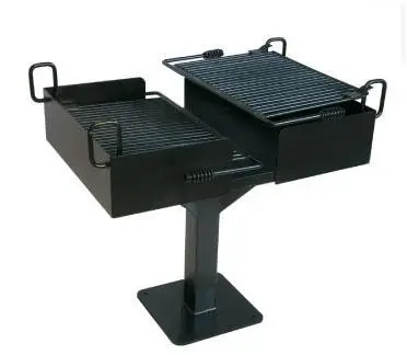 Dual Grate Cantilever Grill With 1,064 Square Inch Cook Area, In-Ground Mount 1