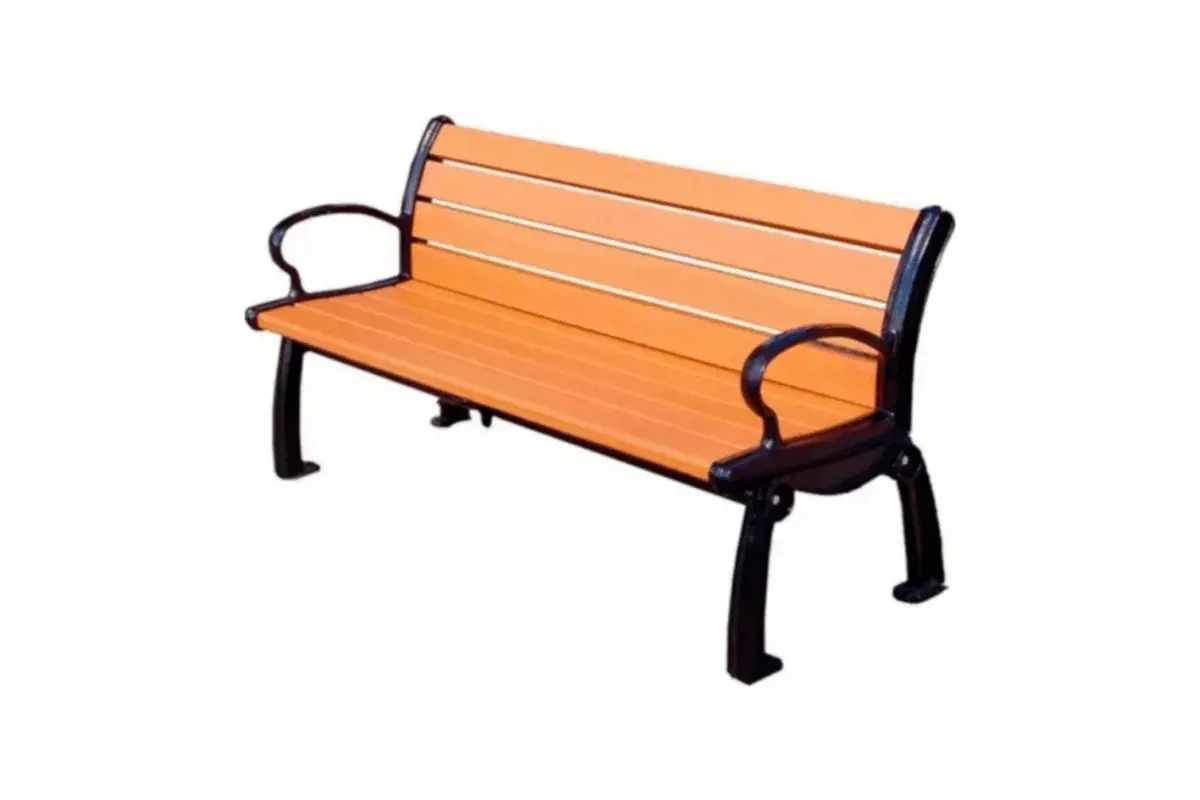 Heritage Style 6' Recycled Plastic Bench With Back 1