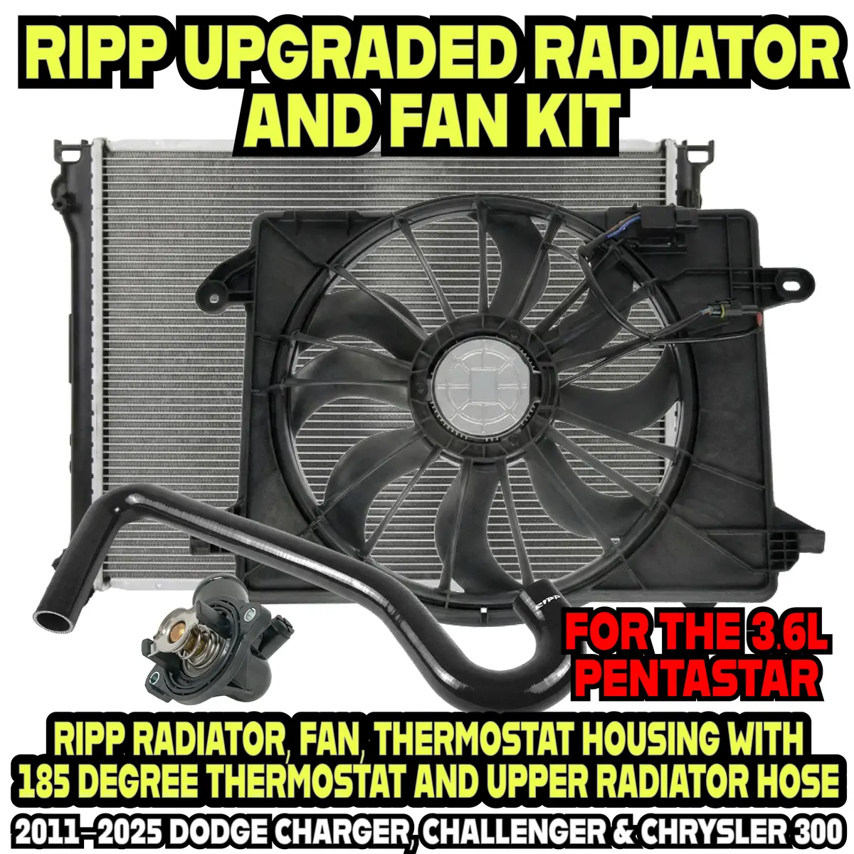 Ripp Upgraded Radiator And Fan Kit - Dodge Charger, Challenger, 300 1