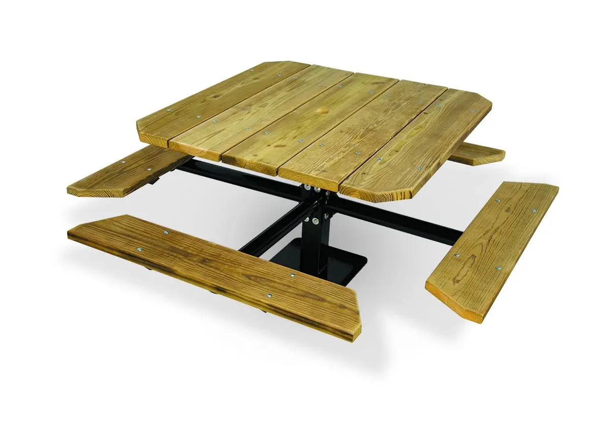 Ada 2 Seat Wooden Single Pedestal Table 1