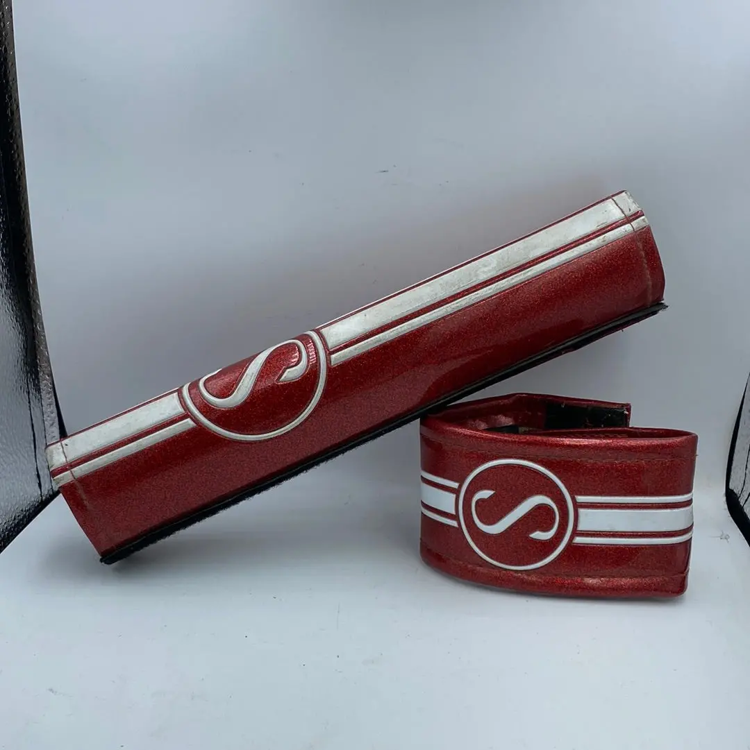 Mid School Schwinn Pad Set Red (Frame Pad + Stem Pad) 1
