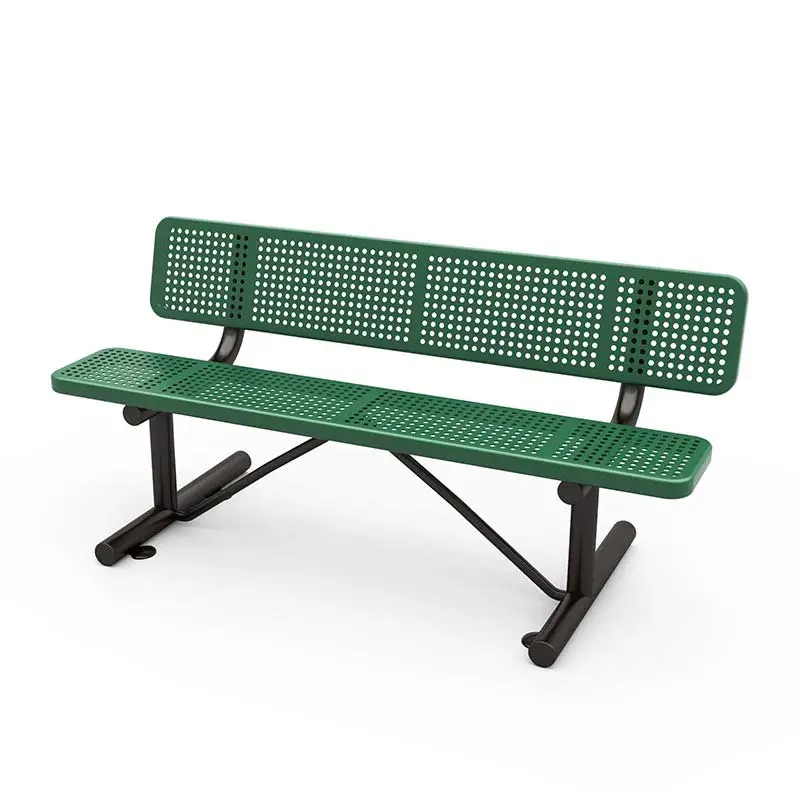 6' Park Bench With Back 1