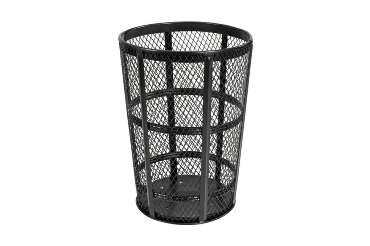 Outdoor Steel Mesh Corrosion Resistant Trash Can 1