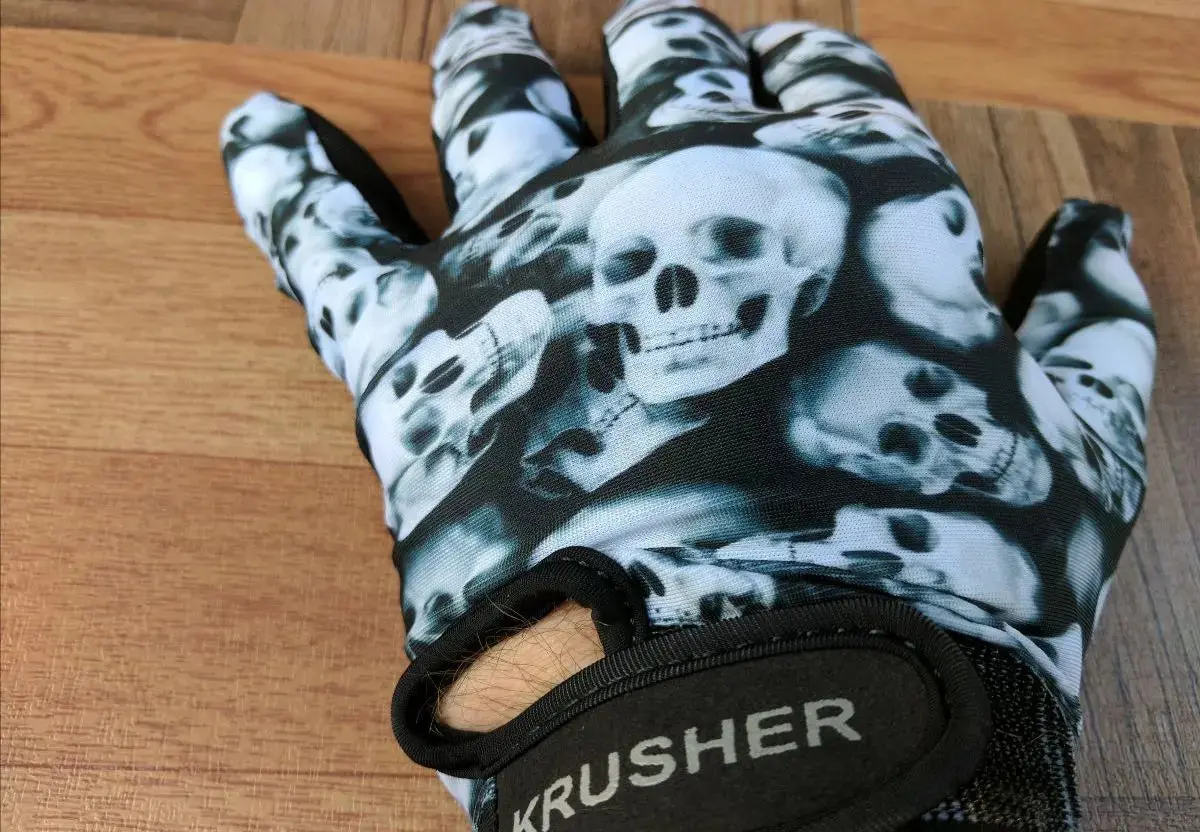 Krusher Skull Pro Lite Gloves W/Strap 1