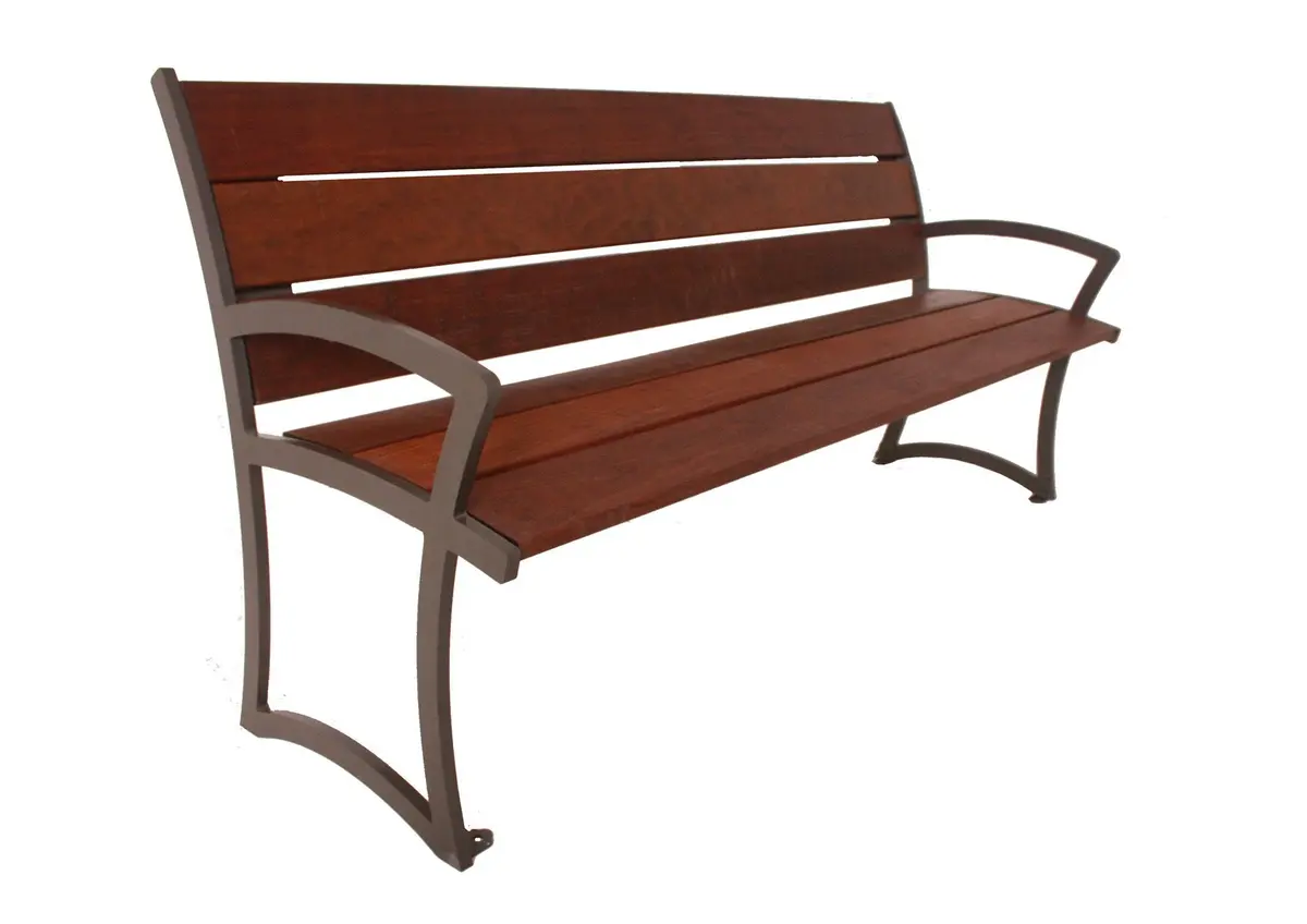 Madison Bench With Back - Ipe Wood 1