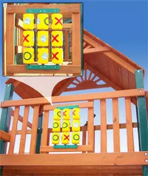 Tic-Tac-Toe Spinner Panel For Wooden Swing Set 1