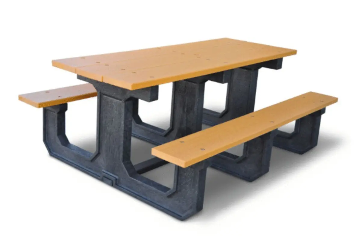 Recycled Rectangle Plastic Commercial Picnic Table 1