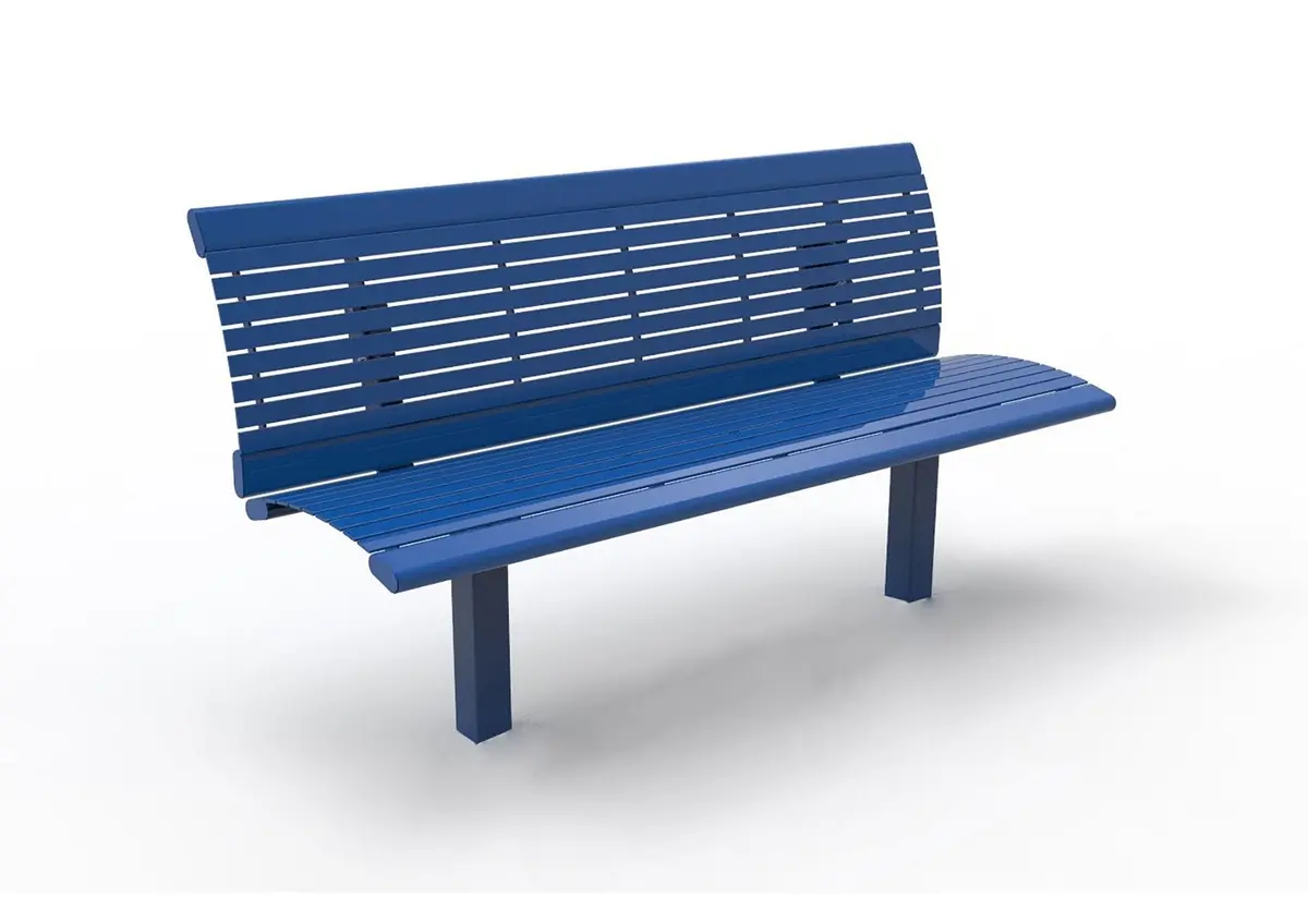 Richmond Steel Bench With Back 1