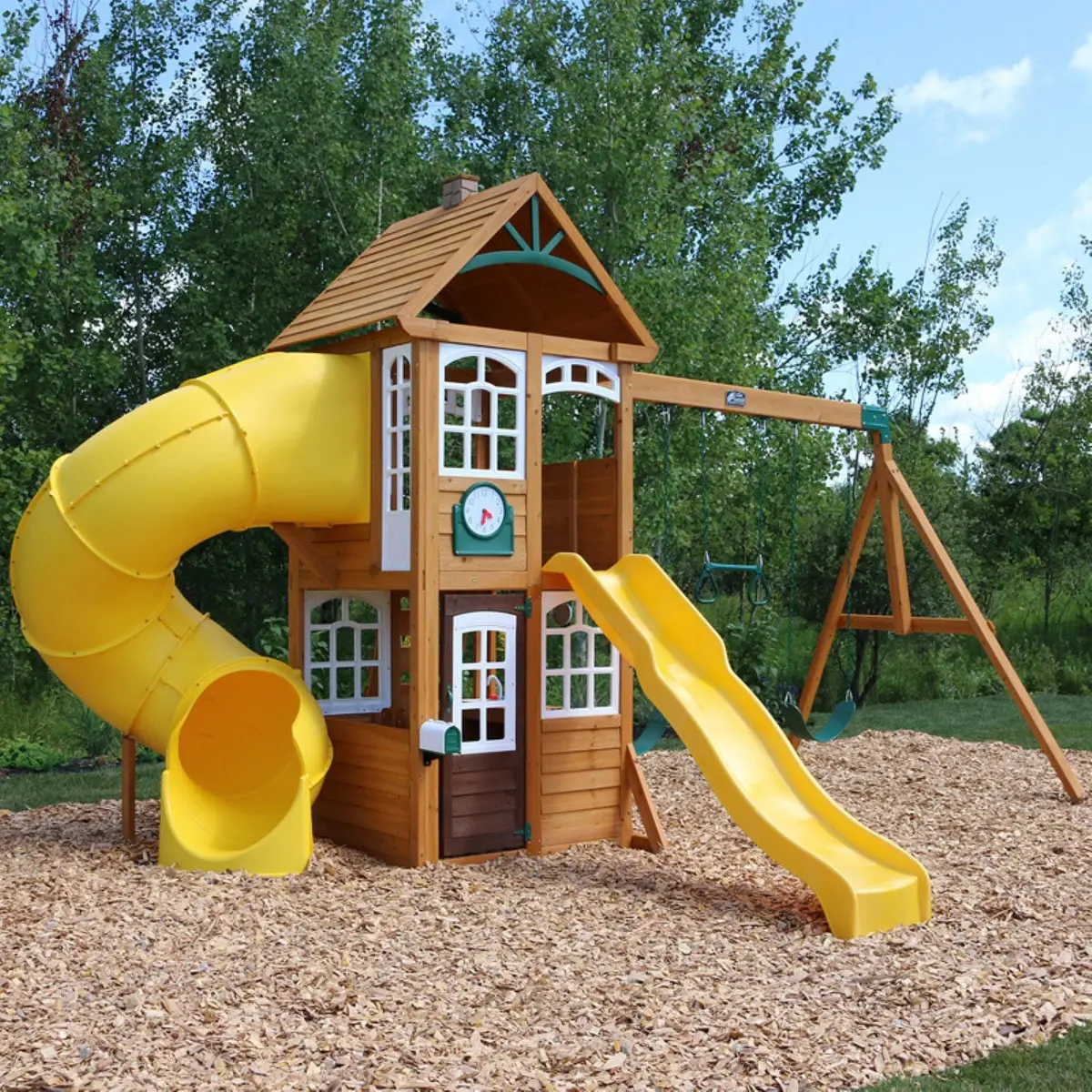 Lewiston Retreat Wooden Swing Set 1
