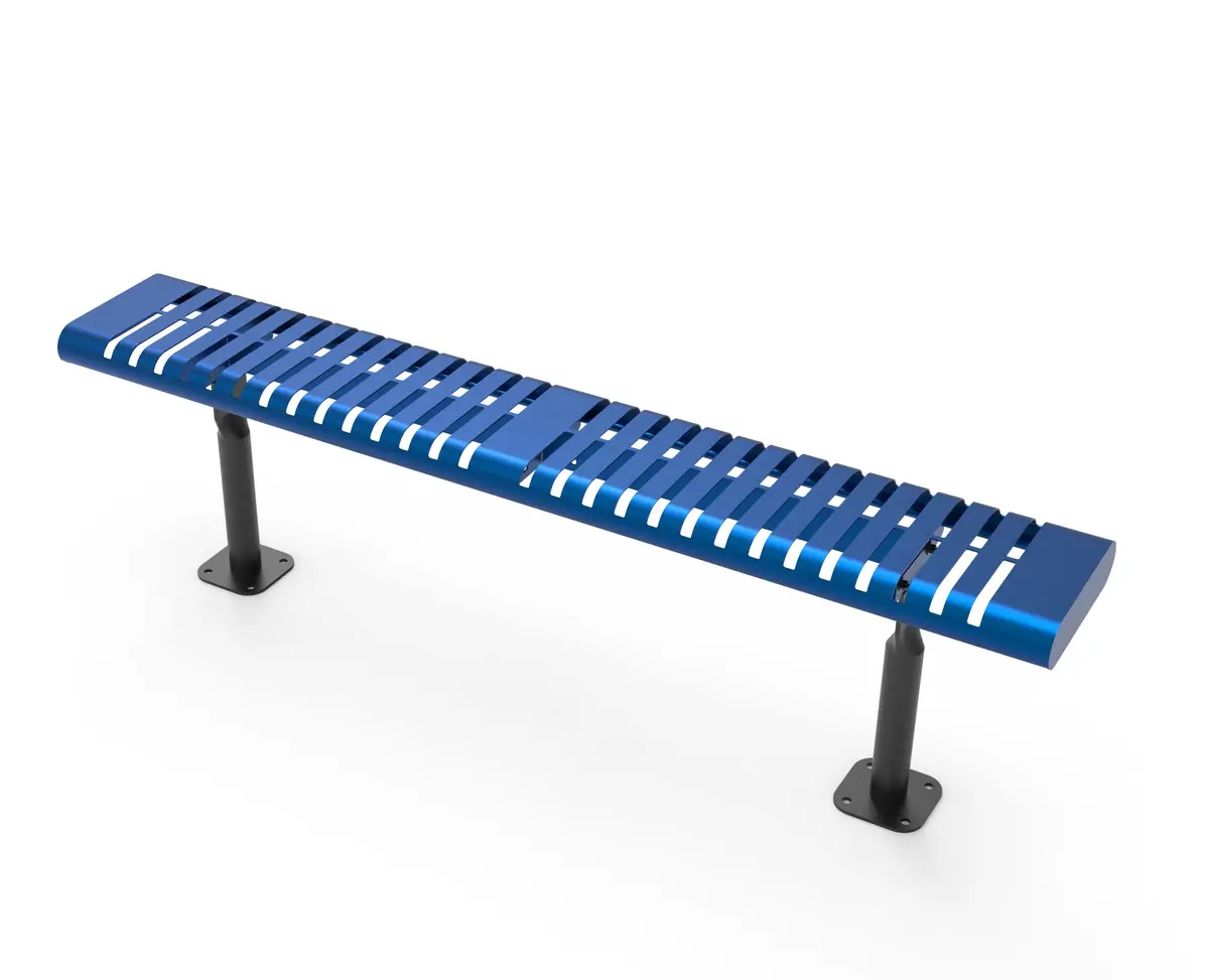 Horizontal Slat Bench Without Back 1