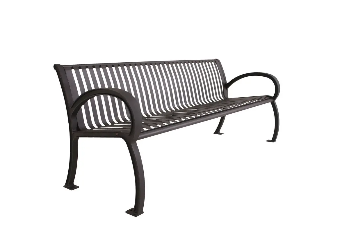 Wilmington Vertical Slat Bench With Back 1
