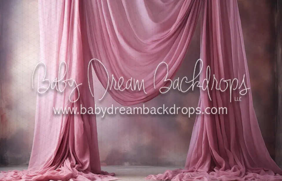 Carnation Pink Art Drapes – Left Panel (Medium)