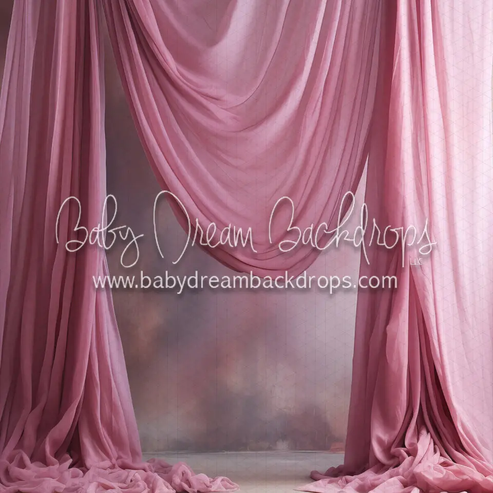 Carnation Pink Art Drapes – Right Panel (Medium)