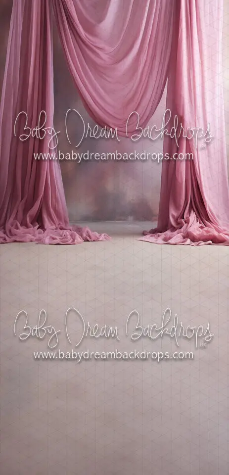 Carnation Pink Art Drapes – Right Sweep Panel (Medium)
