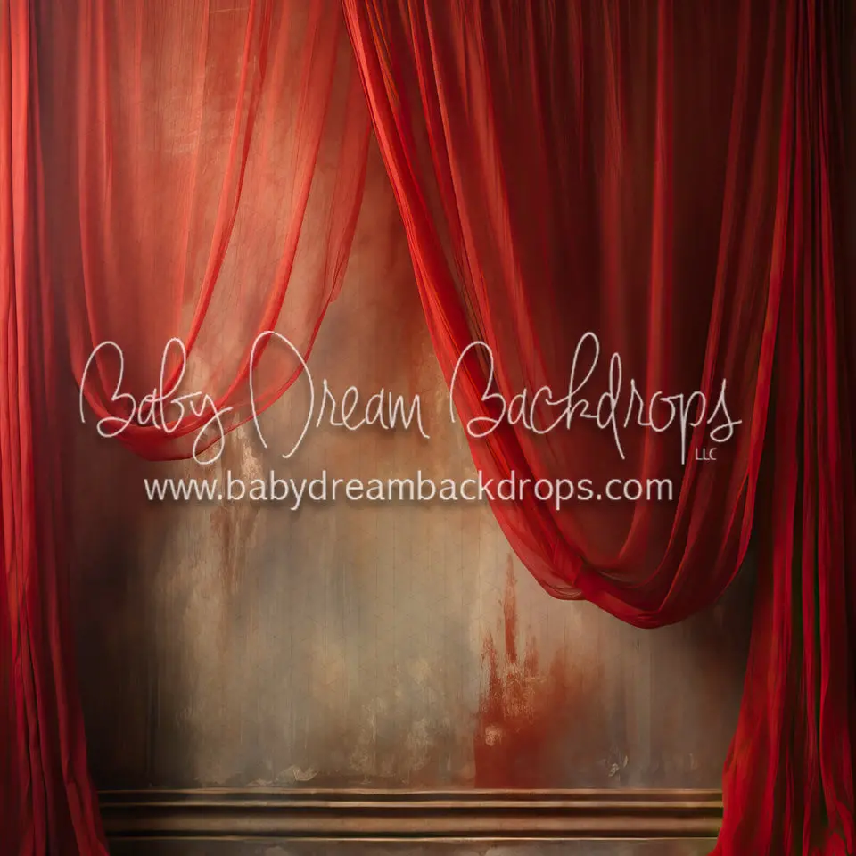 Crimson Art Drapes – Left Panel (Medium)