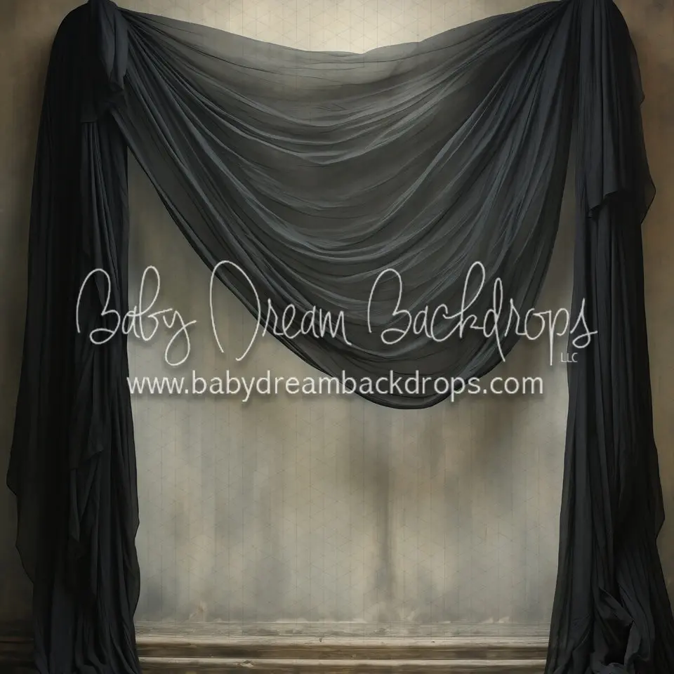 Art Drapes Ebony Drapery Wallpaper (Md)