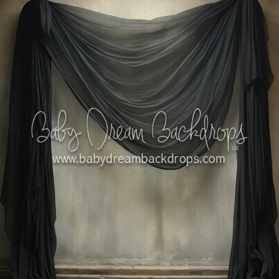 X Drop Art Drapes Ebony (Md) 1