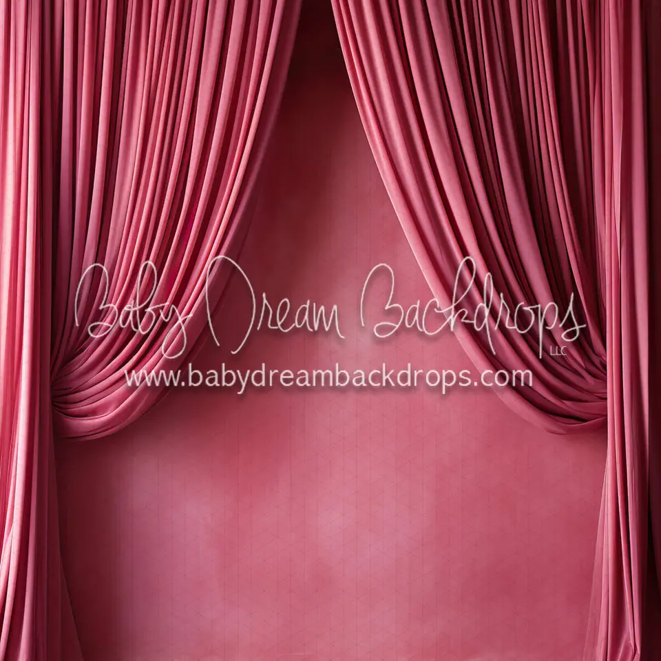 X Drop Art Drapes French Rose Left (Md) 1