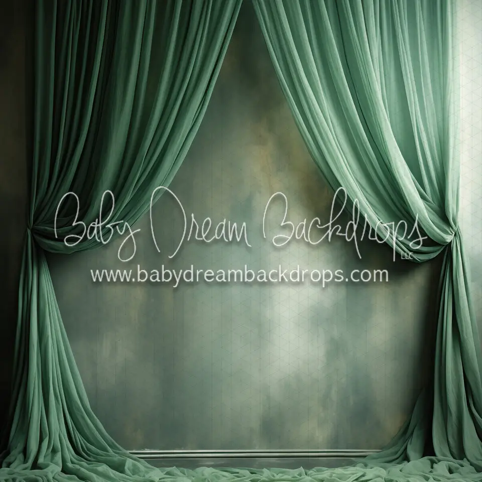 X Drop Art Drapes Sage Right (Md) 1