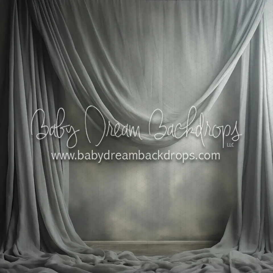 Art Drapes Smoke Right Panel Wallpaper (Md)
