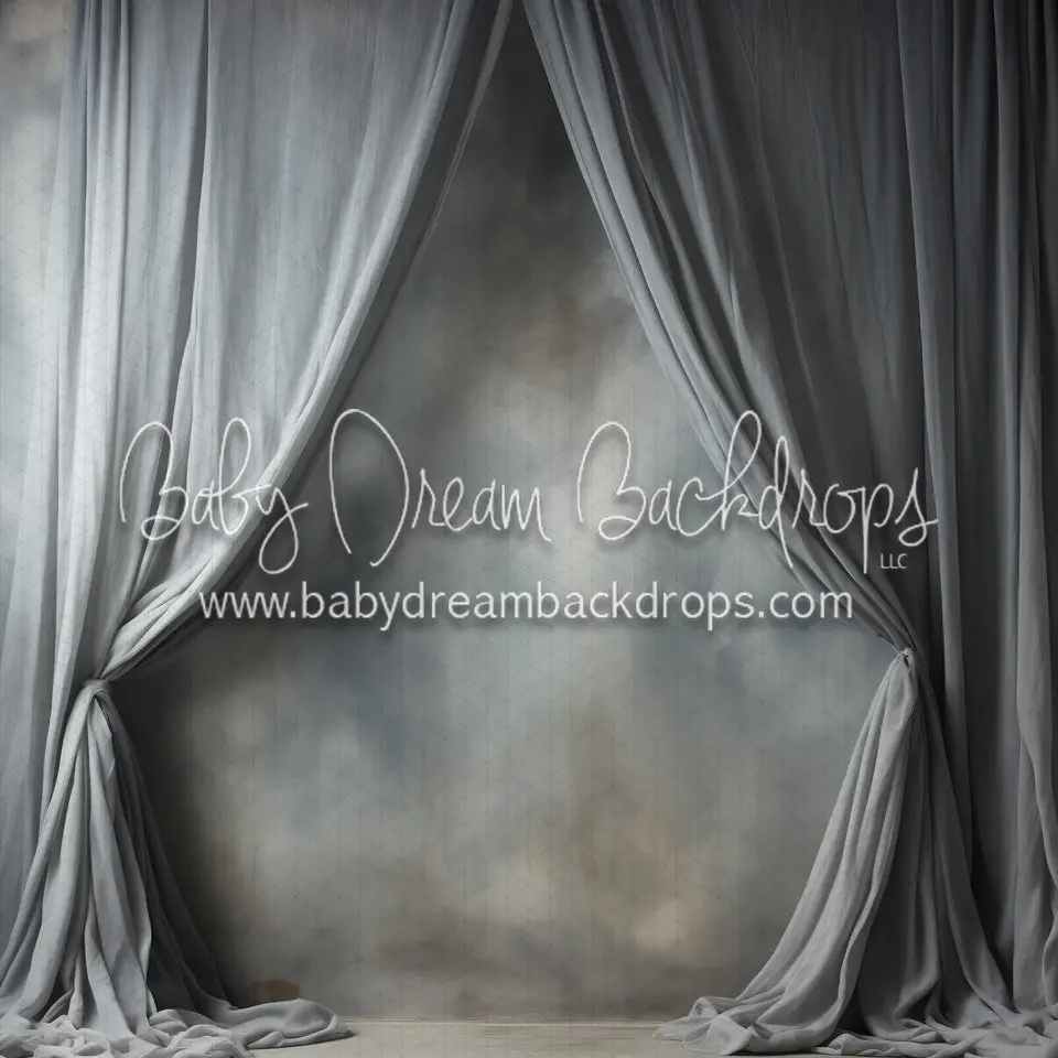 Art Drapes Storm Left Panel Wallpaper (Md)