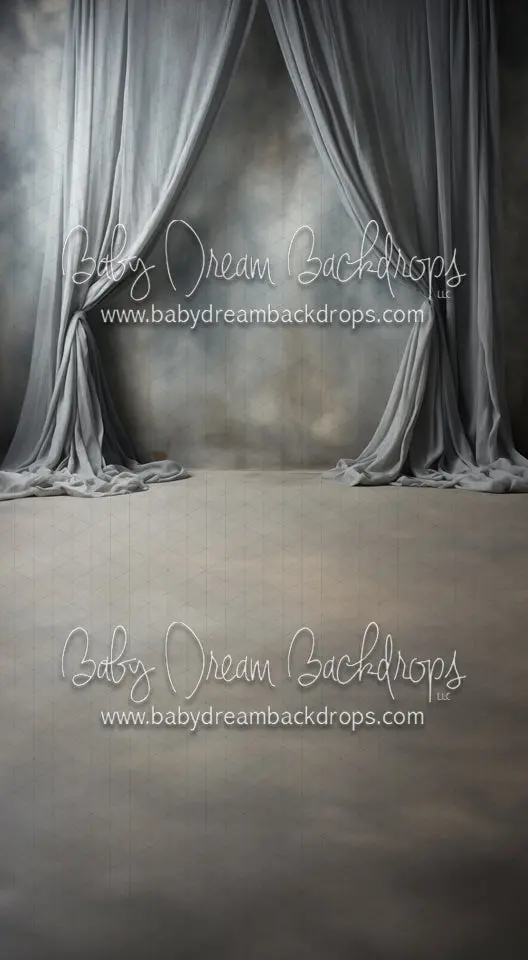 X Drop Art Drapes Storm Left Sweep (Md) 1