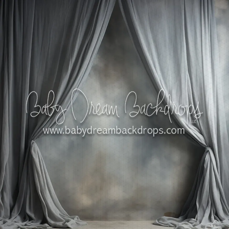Art Drapes Storm Right Panel Wallpaper (Md)